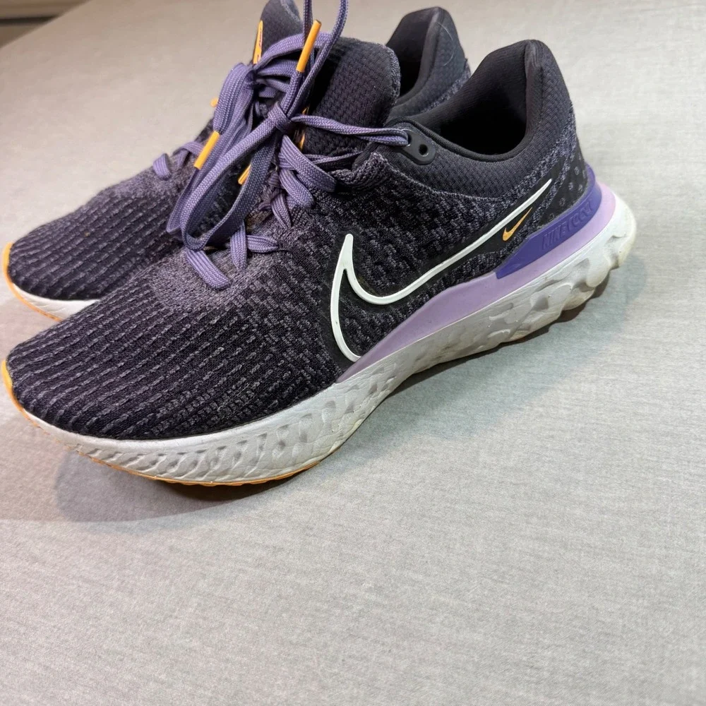 Nike React Infinity Run Flyknit 3 Women 11 Purple Good DD3024-502‎ Running Shoes